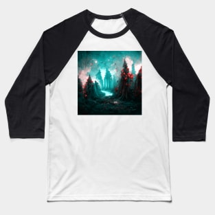 Mystical Fantasy Forest Baseball T-Shirt